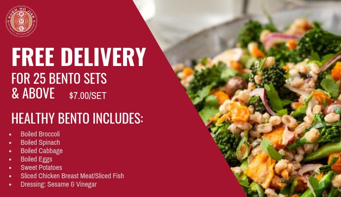 Free delivery for our Healthy bento sets!!